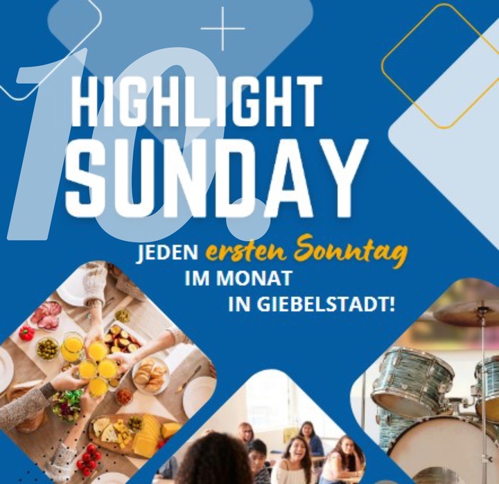 Logo Highlight Sunday mit der Zahl 10 im Hintergrund